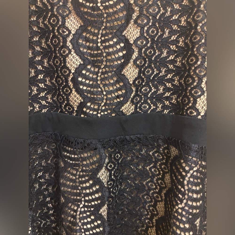 NWOT VENUS Black Lace Sequin Nude Sexy Plunge Cami Top Large - Picture 6 of 6